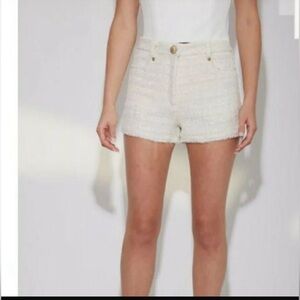 Generation Love Devyn Tweed Shorts CREAM SZ 12